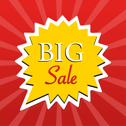 Modern big sale, great design for any purposes. Holiday background. Vector illustration