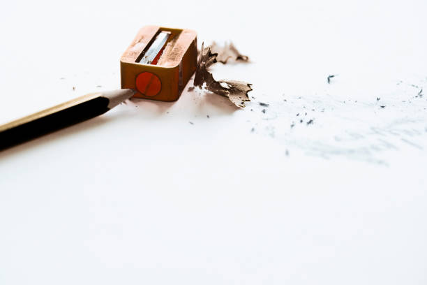 istock Pencil and Sharpener with pencil shavings 1268221952