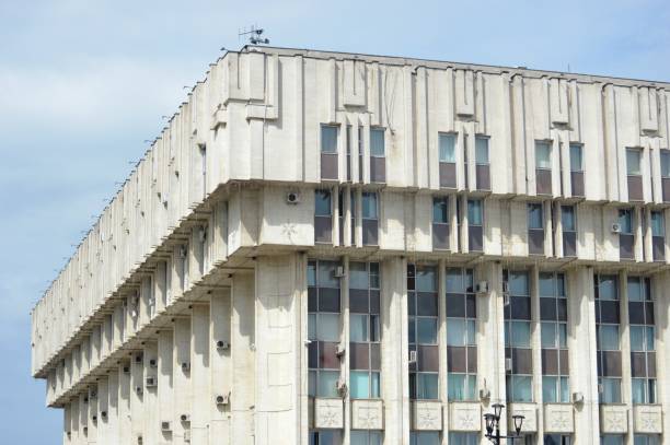 istock The facade of a residential building 1268224557