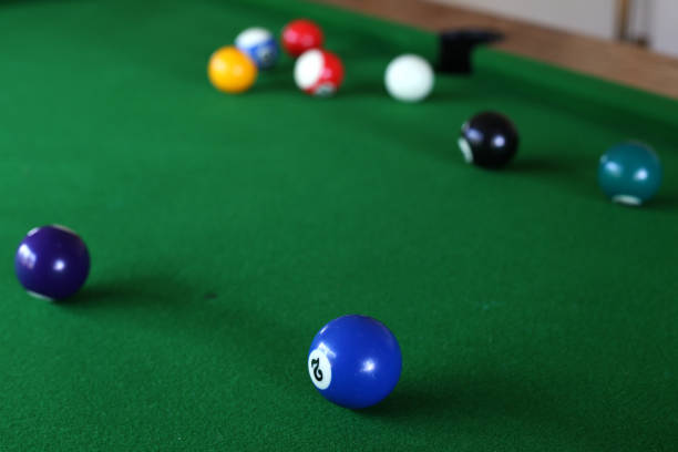 istock Pool balls near the table pocket 1268227080