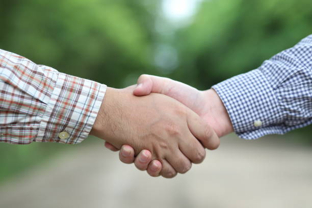 istock Pictures of handshaking for a better relationship at work 1268228951