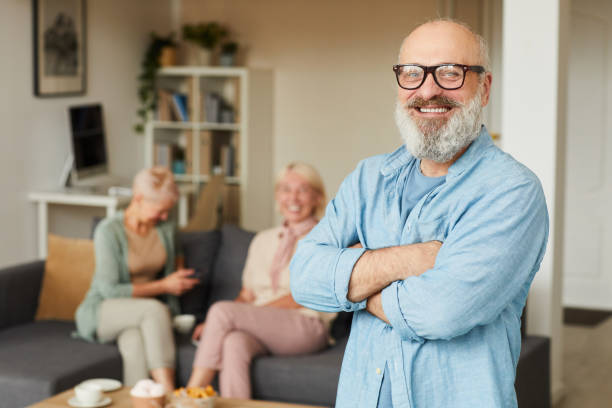 istock Man at his friend's house 1268229748