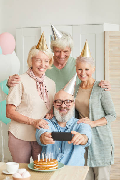 istock Senior friends making selfie 1268230990