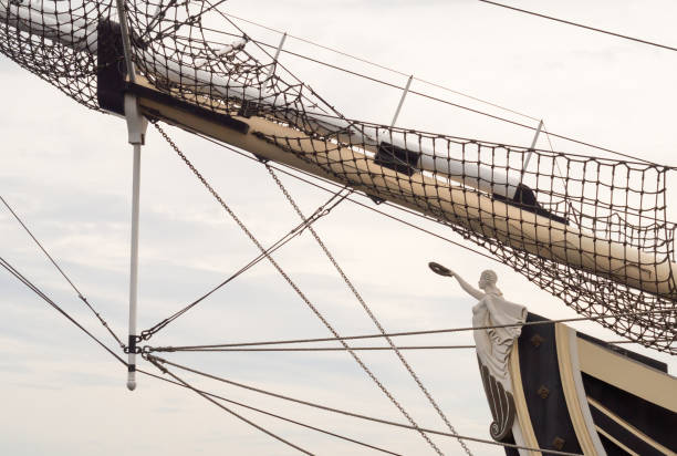 istock Figure on the prow of an old ship.Rigging. 1268231366