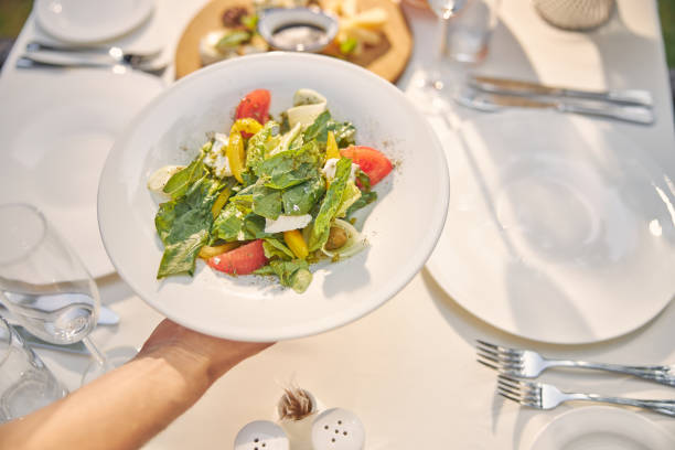 istock Image of mix salad with sauce and tomato 1268232729