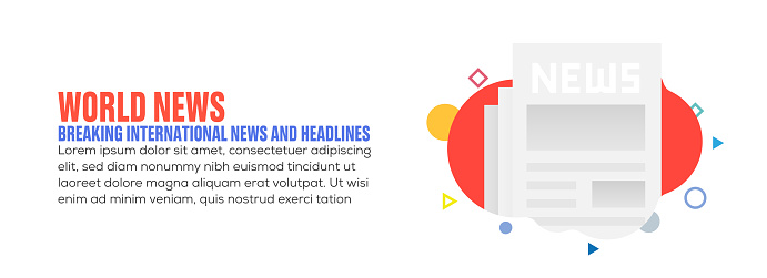 istock Design element related to newspaper, news 1268247039