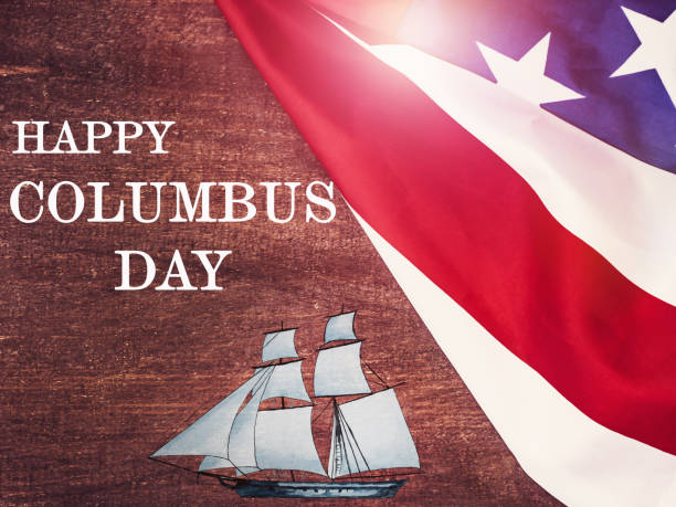 istock Happy Columbus Day. Beautiful greeting card. Closeup 1268250073
