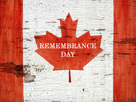 Happy Remembrance Day. Beautiful greeting card. Close-up, view from above. National holiday concept. Congratulations for family, relatives, friends and colleagues