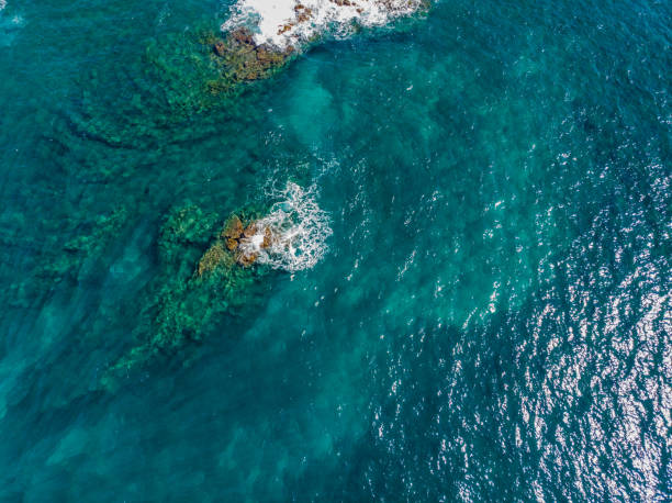 istock Marvelous shore. Large boulder among the waves in the sea. Hawaii 1268253300