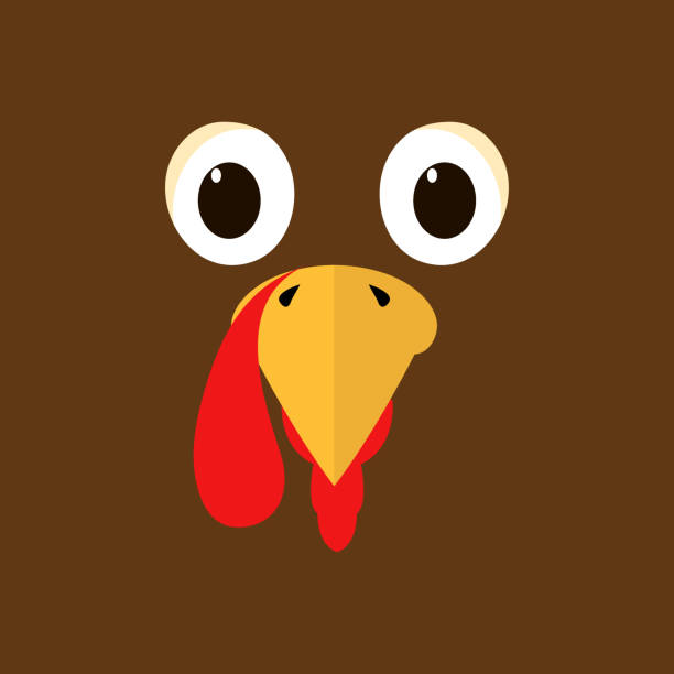 truthahn thanksgiving charakter lustige humor bunte tiere - turkey thanksgiving cartoon animated cartoon stock-grafiken, -clipart, -cartoons und -symbole