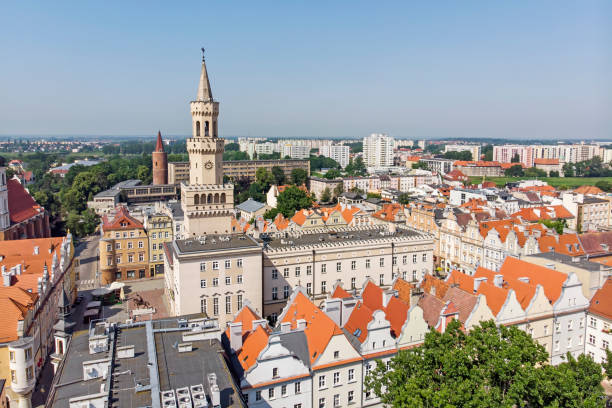 View of the market square in Opole.