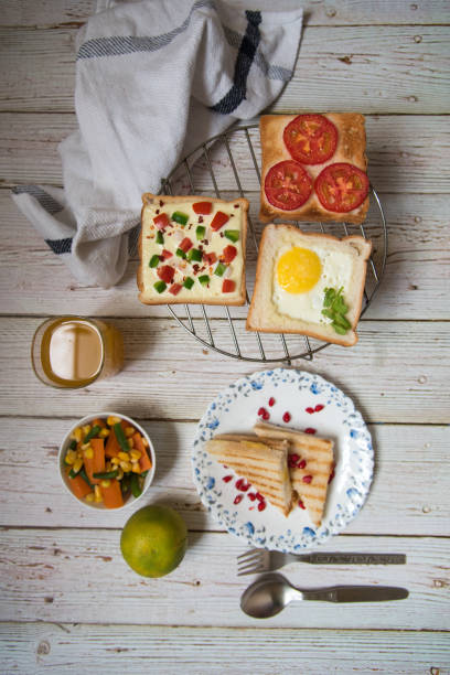 istock Top view of boiled vegetables and bread 1268260687