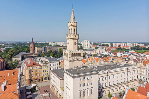 View of the market square in Opole.