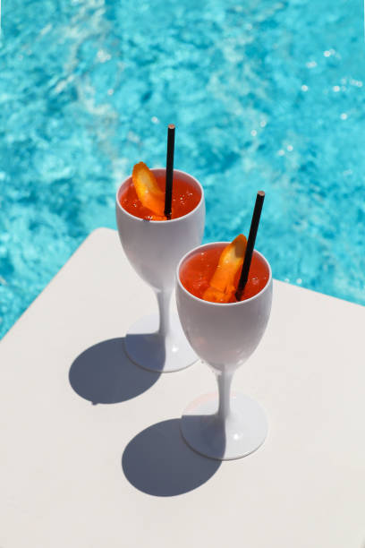 istock Fruity summer cocktails by the pool 1268261974