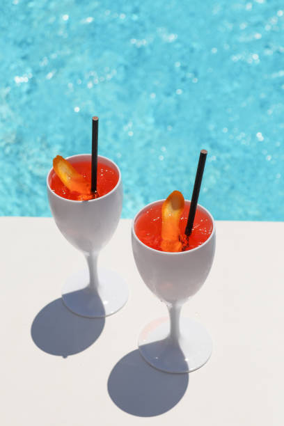 istock Fruity summer cocktails by the pool 1268262034