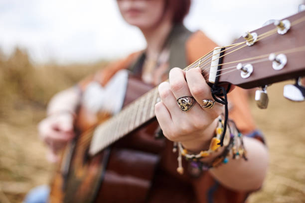 istock Hippie women on wheat filed 1268263294