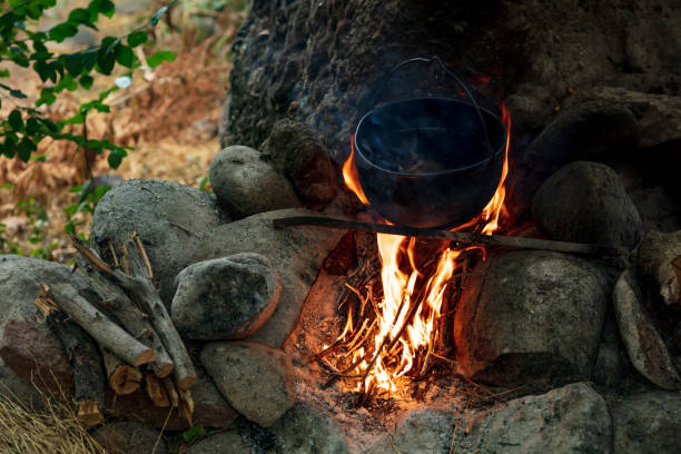 istock cooking tourist food on a fragrant fire in nature 1268265253