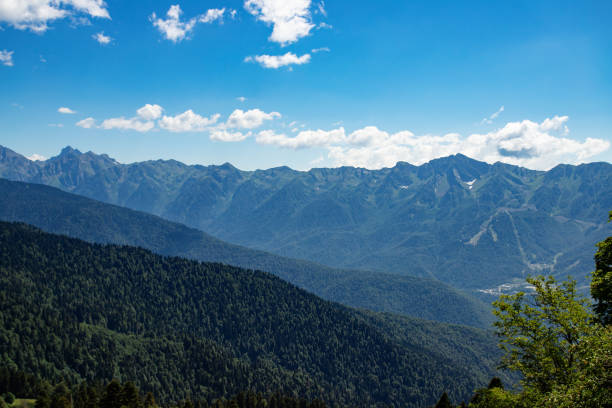 istock Panoramic mountain view, beautiful landscape on a Sunny day 1268266056