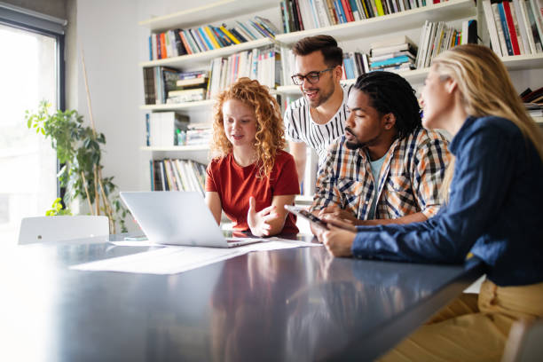 istock Creative professional designers brainstorming in office. Business, design, work, idea concept 1268266693