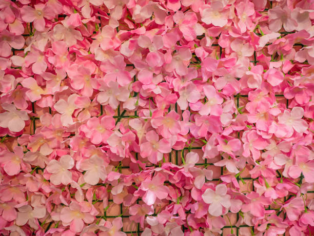 istock Close up fake rose leaf texture wallpaper background. 1268268717