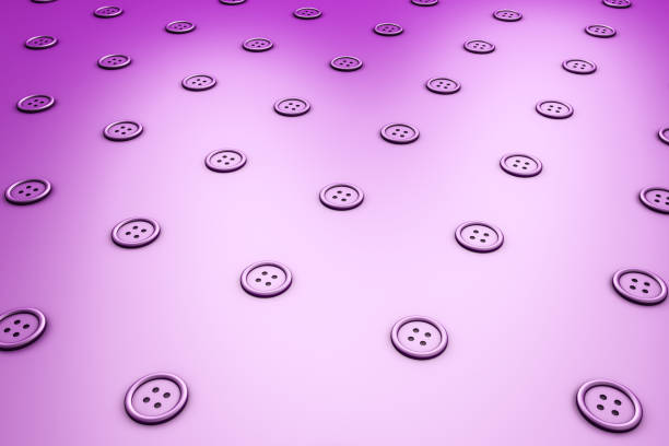 3d rendering of button on purple minimalistic background. Wide background site head and cover photo. Pattern for texture of wallpaper.