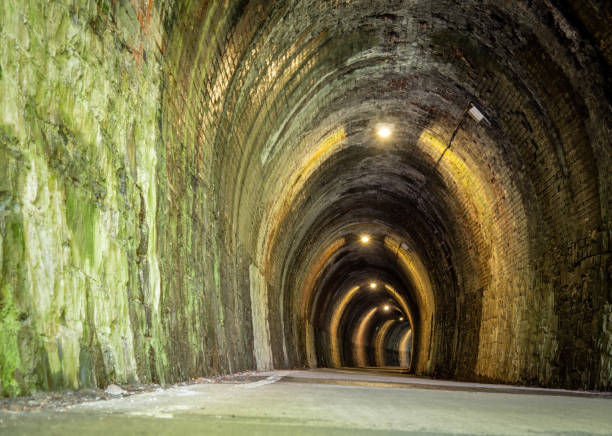 istock Dark tunnel on the Tarka Trail, near Bideford, Devon. 1268271110