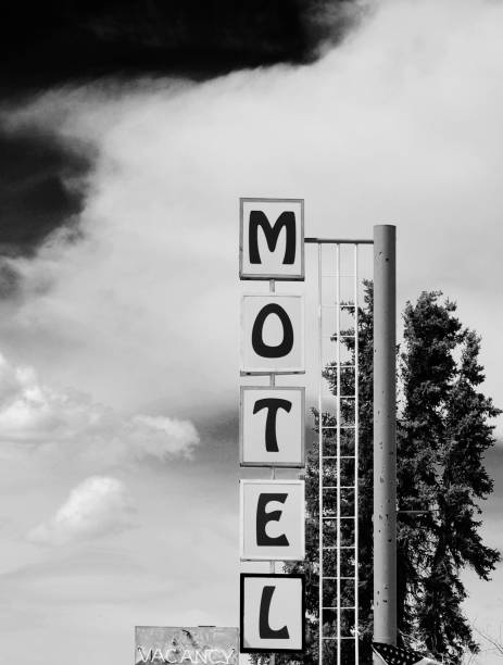 Vintage Motel Sign on Route 66. California.