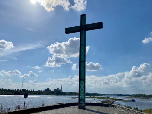 istock Monument cross over the Vistula River 1268275325