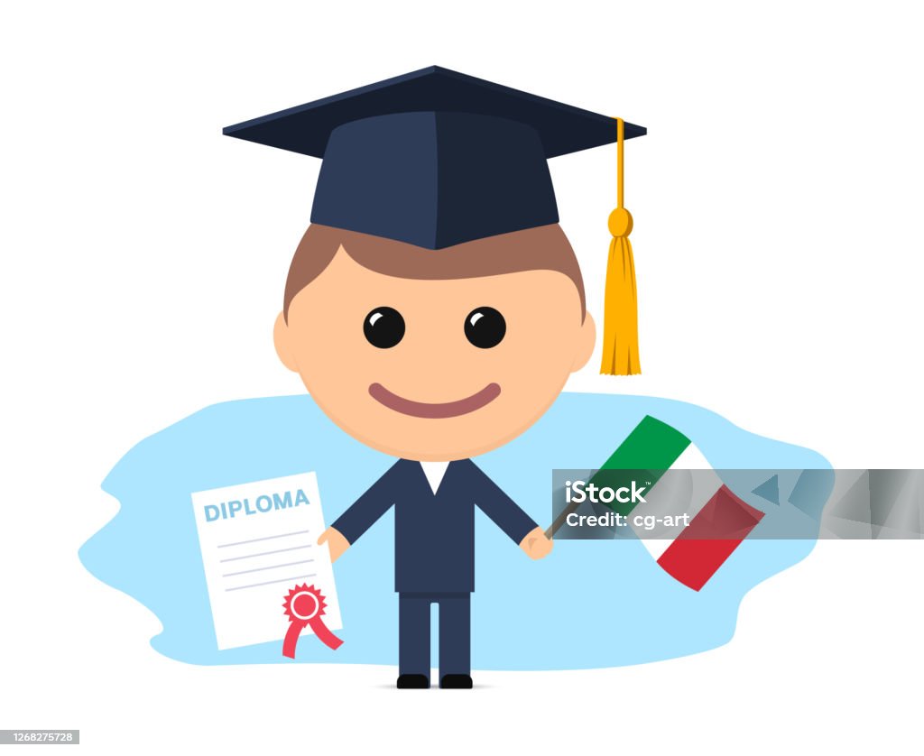 Phim Hoạt Hình Tốt Nghiệp Với Mũ Tốt Nghiệp Cầm Bằng Tốt Nghiệp Và ...