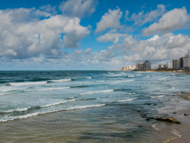 istock Old Jaffa Port and Tel aviv beach 1268281689