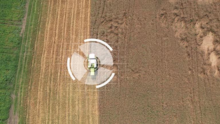 Satellite control of agricultural machinery
