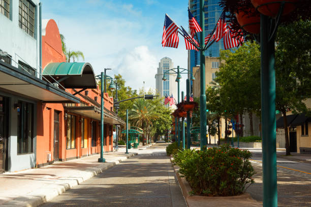 istock Empty Downtown Street in Orlando 1268284686