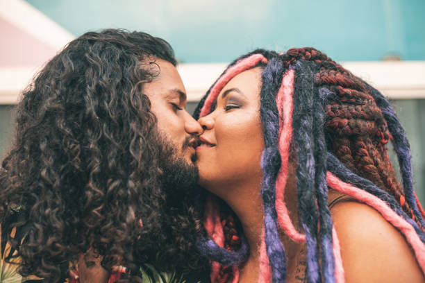 istock Punk couple kissing 1268285080