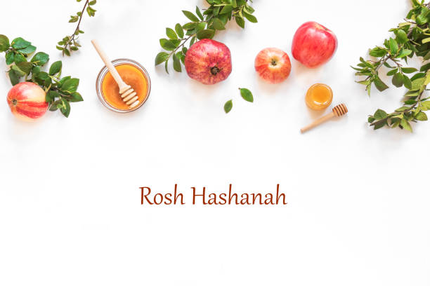 рош хашана - rosh hashana apple honey judaism стоковые фото и изображения