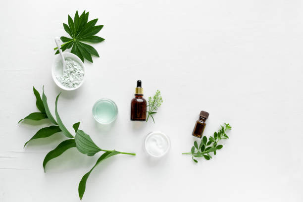 istock Natural cosmetics and green leaves 1268288812
