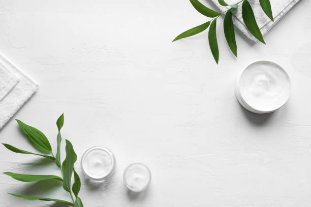 istock Natural cosmetics and green leaves 1268288910