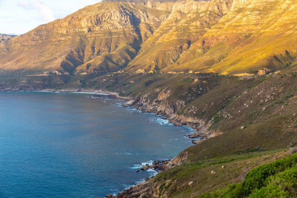 chapman's peak drive near cape town in south africa - south africa road cape town the garden route imagens e fotografias de stock