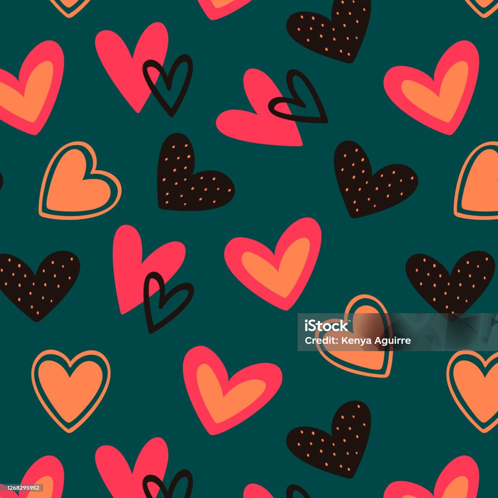 Stock Heart Pattern Heart Pattern Stock Illustration - Download Image Now - Art ...