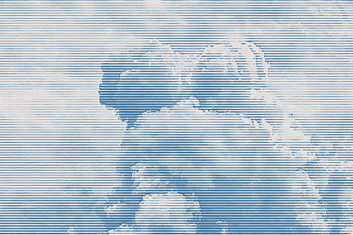 Engraving of cloudscape