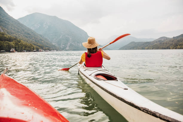 istock Kayaking together on the lake 1268298636