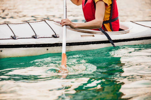 istock Close up of kayaking on the lake 1268298916