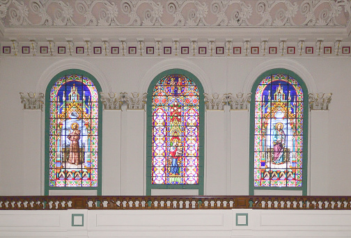 A triptych of biblical scent in the Basilica Cathedral of St John the Baptist located in St John’s, Newfoundland