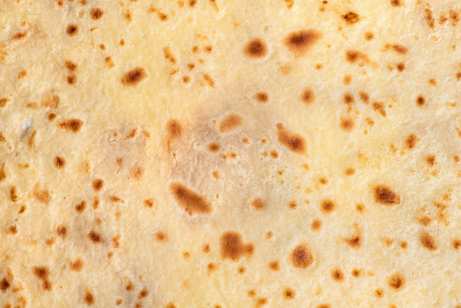Fresh tortilla bread closeup