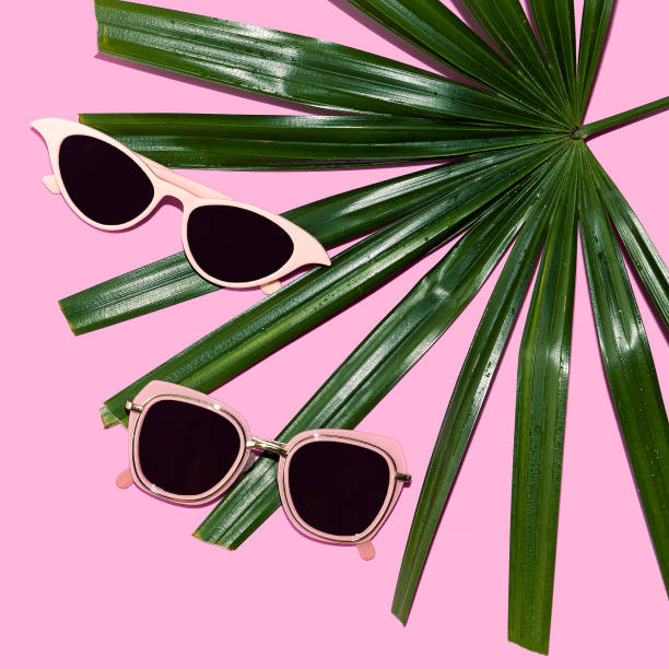 istock Fashion sunglasses. Stylish accessory. Flat lay 1268304522
