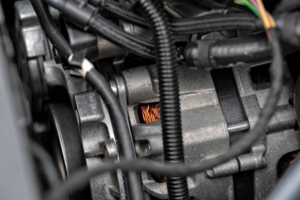 istock Detail of the alternator of a modern car engine 1268307470