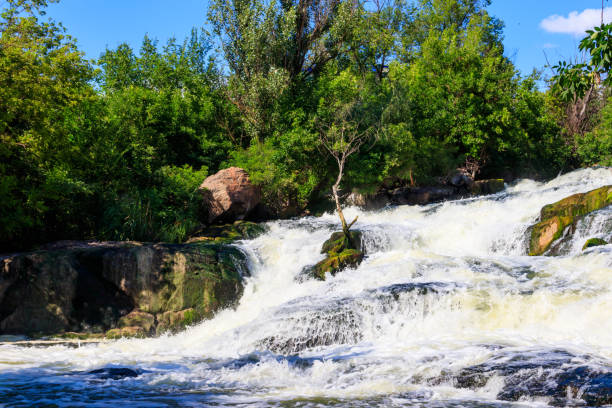istock Waterfall on the Inhulets river in Kryvyi Rih, Ukraine 1268316376