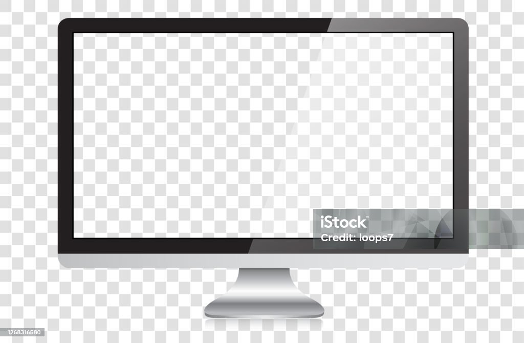 現代寬屏高清台式電腦顯示器。 - 免版稅電腦熒光幕圖庫向量圖形