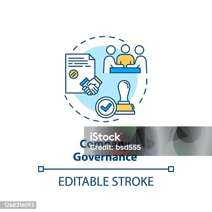 istock Company governance concept icon 1268316593