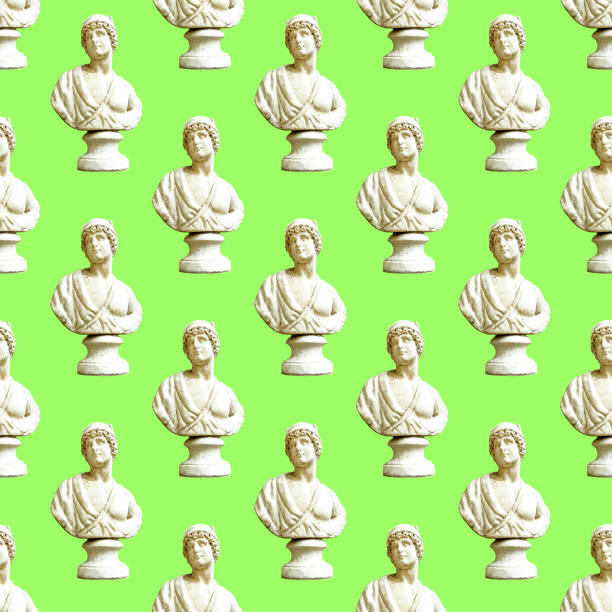 Seamless  pattern.  Statue Renaissance Use for t-shirt, greeting cards, wrapping paper, posters, fabric print.