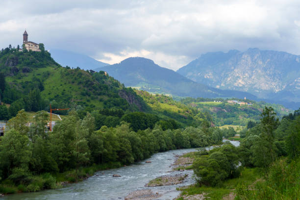 istock Along the cycleway of Fiemme valley, Dolomites 1268319928
